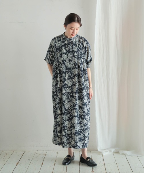 定価19800円 ノンブルアンペール two-tone flower ワンピース NOMBRE IMPAIR（ノンブルアンペール）の「two-tone flower