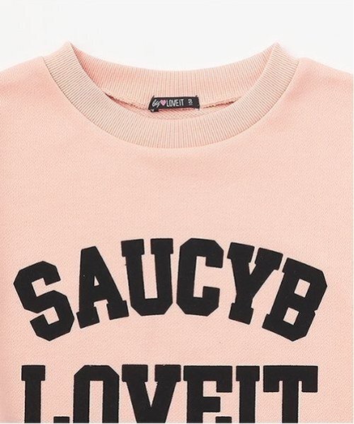 by LOVEiT（バイラビット）の「カレッジロゴセットアップ（アンサンブル・キッズ・ピンク/グレー/ブラック・150cm/140cm/130cm/120cm/160cm）」の6枚目の写真
