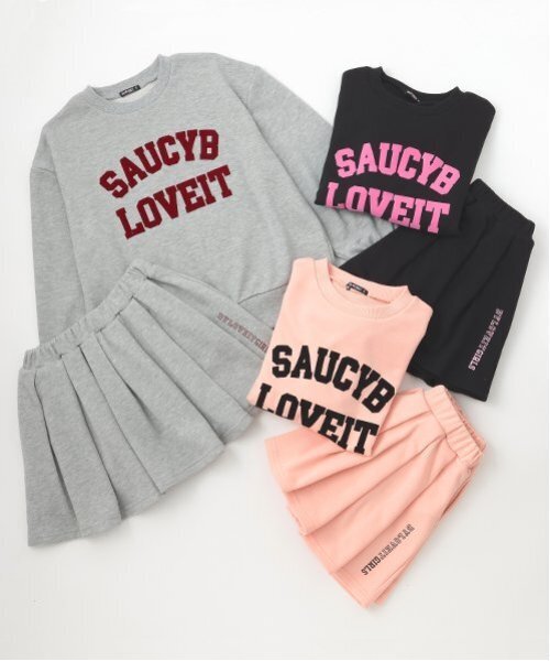 by LOVEiT（バイラビット）の「カレッジロゴセットアップ（アンサンブル・キッズ・ピンク/グレー/ブラック・150cm/140cm/130cm/120cm/160cm）」の16枚目の写真