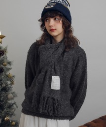 MUHET | マフラー付きブークレニット(ニット/セーター)