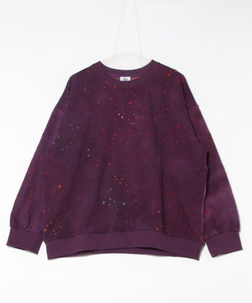 HOOK（フック）の「【HOOK】for　girls ウォッシュ加工穴ダメージスウェット（スウェット・レディース・パープル/ダークグレー/ネイビー/ライトグレー・FREE）」の16枚目の写真