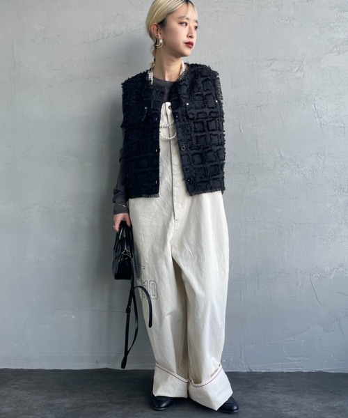 RINGO【新品未使用】Acka フェザー ショート ベスト RINGO【新品未使用】Acka フェザー ショート ベスト ライト