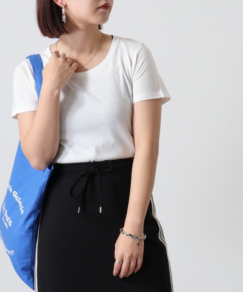 TRUSS(トラス)の「TRUSS トライブレンドウィメンズTシャツ(Tシャツ/カットソー・レディース・ブラック/オートミール/ヘザーグレー・M)」の4枚目の写真