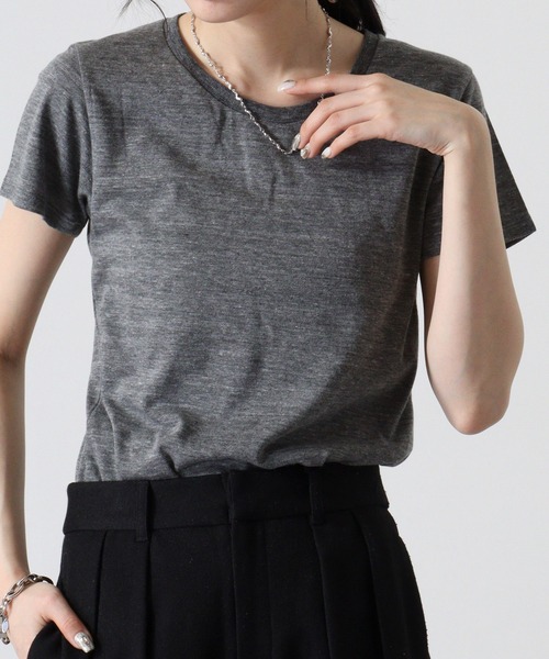 TRUSS(トラス)の「TRUSS トライブレンドウィメンズTシャツ(Tシャツ/カットソー・レディース・ブラック/オートミール/ヘザーグレー・M)」の9枚目の写真