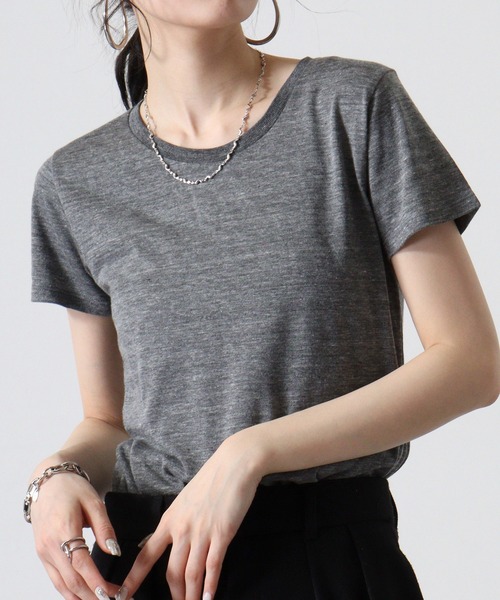 TRUSS(トラス)の「TRUSS トライブレンドウィメンズTシャツ(Tシャツ/カットソー・レディース・ブラック/オートミール/ヘザーグレー・M)」の10枚目の写真