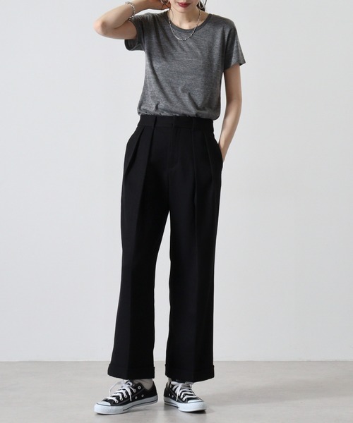 TRUSS(トラス)の「TRUSS トライブレンドウィメンズTシャツ(Tシャツ/カットソー・レディース・ブラック/オートミール/ヘザーグレー・M)」の11枚目の写真
