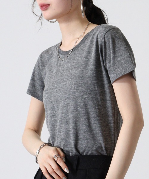 TRUSS(トラス)の「TRUSS トライブレンドウィメンズTシャツ(Tシャツ/カットソー・レディース・ブラック/オートミール/ヘザーグレー・M)」の8枚目の写真