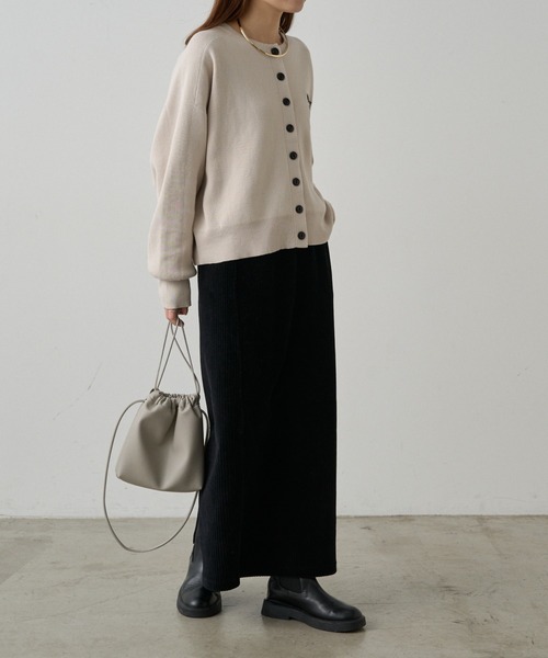 PUAL CE CIN(ピュアルセシン)の「合皮巾着バッグ(ショルダーバッグ・レディース・ブラック/シルバー/グレイッシュベージュ・FREE)」の12枚目の写真