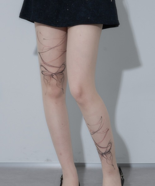 オシャレ☆ストッキング （ribbon tattoo stocking / リボン