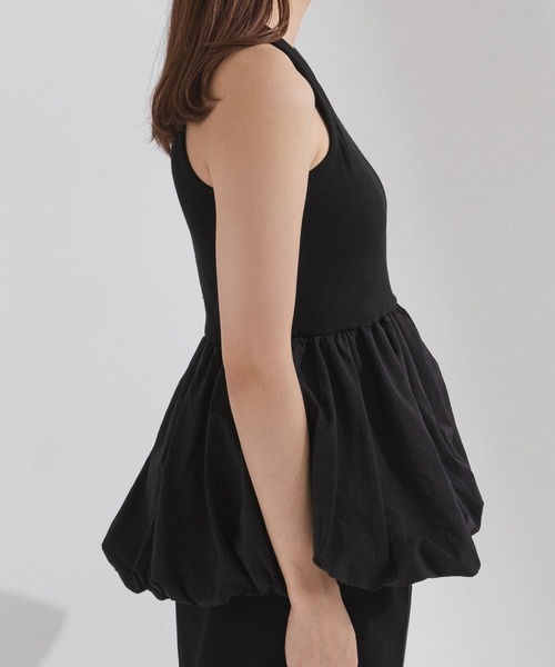 rectangle（レクタングル）の「カップ付きバルーンタンクトップ（Tシャツ/カットソー・レディース・ブラック/ホワイト/グレー・FREE）」の12枚目の写真