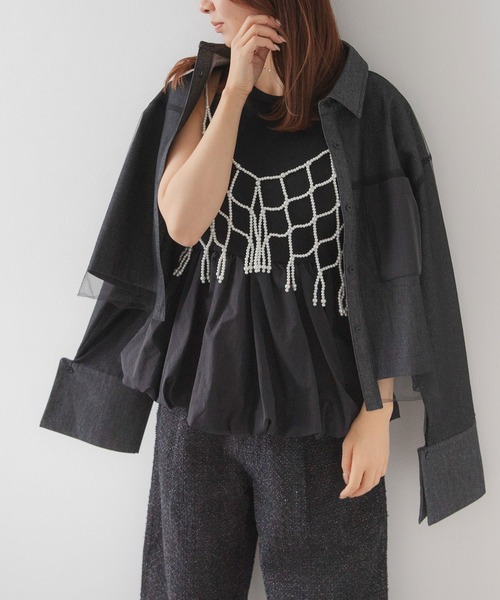 rectangle（レクタングル）の「カップ付きバルーンタンクトップ（Tシャツ/カットソー・レディース・ブラック/ホワイト/グレー・FREE）」の21枚目の写真