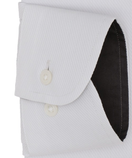 TOKYO SHIRTS（トウキョウシャツ）の「透け防止 形態安定ノーアイロン ワイド 長袖ビジネスワイシャツ（ビジネスシャツ・メンズ・ライトグレー・首回り39cm-裄丈80cm/首回り39cm-裄丈84cm/首回り41cm-裄丈82cm/首回り41cm-裄丈86cm/首回り43cm-裄丈86cm/首回り37cm-裄丈84cm/首回り42cm-裄丈82cm/首回り42cm-裄丈86cm/首回り43cm-裄丈82cm/首回り37cm-裄丈80cm）」の3枚目の写真