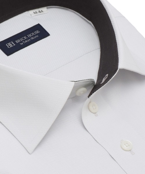 TOKYO SHIRTS（トウキョウシャツ）の「透け防止 形態安定ノーアイロン ワイド 長袖ビジネスワイシャツ（ビジネスシャツ・メンズ・ライトグレー・首回り39cm-裄丈80cm/首回り39cm-裄丈84cm/首回り41cm-裄丈82cm/首回り41cm-裄丈86cm/首回り43cm-裄丈86cm/首回り37cm-裄丈84cm/首回り42cm-裄丈82cm/首回り42cm-裄丈86cm/首回り43cm-裄丈82cm/首回り37cm-裄丈80cm）」の2枚目の写真