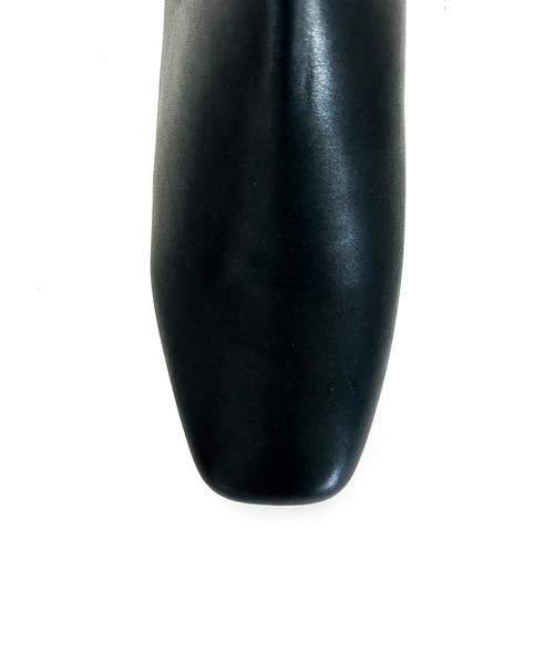 SOROTTO（ソロット）の「シンプル スクエアトゥロングブーツ サイドファスナー/太ヒール（ブーツ・レディース・ブラウン/アイボリー/ブラック・S/L/M/LL）」の18枚目の写真