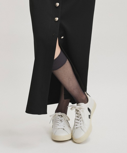 ADAM ET ROPE'（アダムエロペ）の「フィッシュネットハイソックス（ソックス/靴下・レディース・ダークブラウン/ホワイト系その他5/チャコールグレー・FREE）」の3枚目の写真