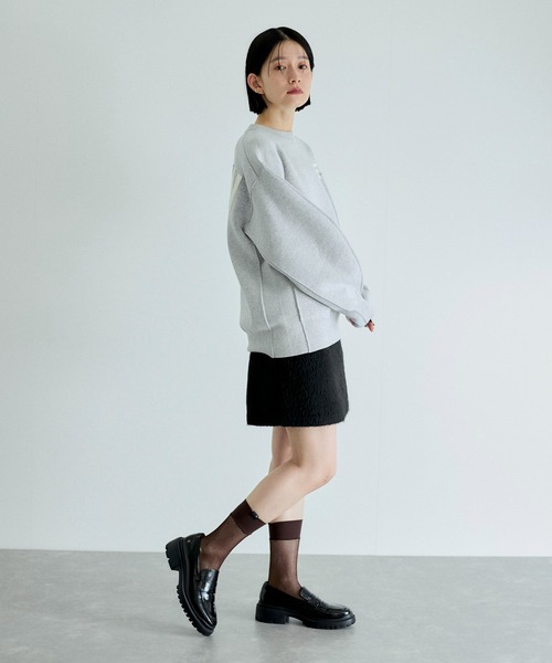 ADAM ET ROPE'（アダムエロペ）の「フィッシュネットハイソックス（ソックス/靴下・レディース・ダークブラウン/ホワイト系その他5/チャコールグレー・FREE）」の6枚目の写真