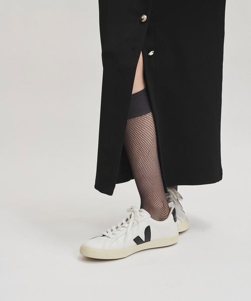 ADAM ET ROPE'（アダムエロペ）の「フィッシュネットハイソックス（ソックス/靴下・レディース・ダークブラウン/ホワイト系その他5/チャコールグレー・FREE）」の8枚目の写真