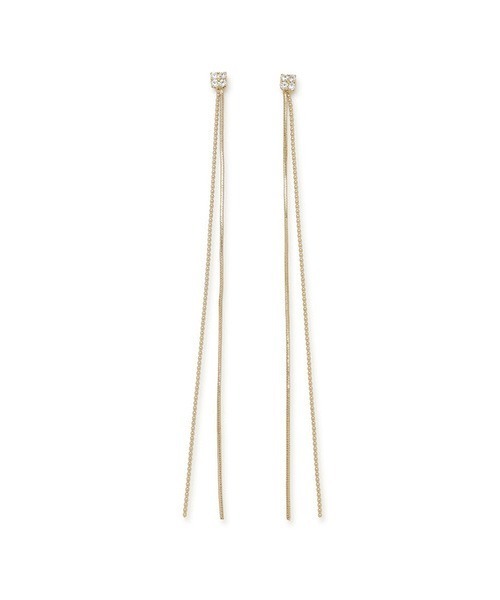 SNIDEL(スナイデル)の「ロングチェーンピアス(ピアス(両耳用)・レディース・A/B・FREE)」の1枚目の写真