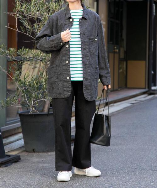 FORK&SPOON（フォークアンドスプーン）の「FORK&SPOON　ボートネックボーダー（Tシャツ/カットソー・レディース・グレー系その他/グリーン系その他/ブルー系その他/イエロー系その他・1/2）」の7枚目の写真