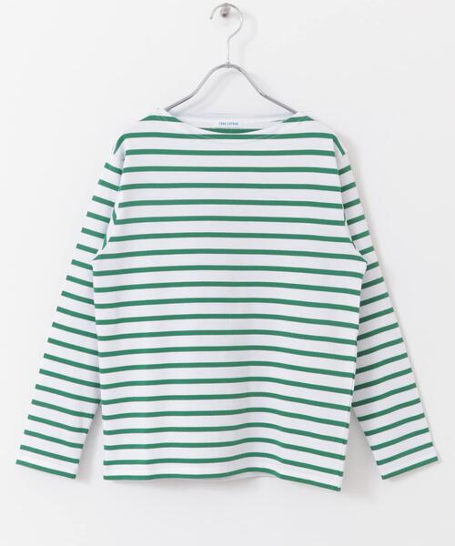 FORK&SPOON（フォークアンドスプーン）の「FORK&SPOON　ボートネックボーダー（Tシャツ/カットソー・レディース・グレー系その他/グリーン系その他/ブルー系その他/イエロー系その他・1/2）」の8枚目の写真