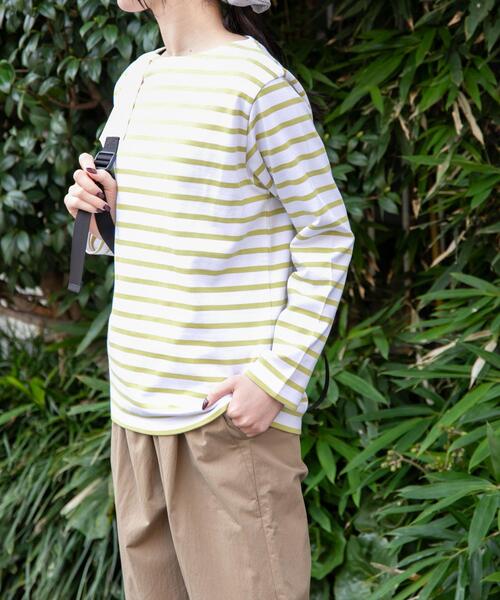 FORK&SPOON（フォークアンドスプーン）の「FORK&SPOON　ボートネックボーダー（Tシャツ/カットソー・レディース・グレー系その他/グリーン系その他/ブルー系その他/イエロー系その他・1/2）」の15枚目の写真