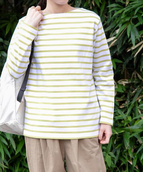 FORK&SPOON（フォークアンドスプーン）の「FORK&SPOON　ボートネックボーダー（Tシャツ/カットソー・レディース・グレー系その他/グリーン系その他/ブルー系その他/イエロー系その他・1/2）」の16枚目の写真
