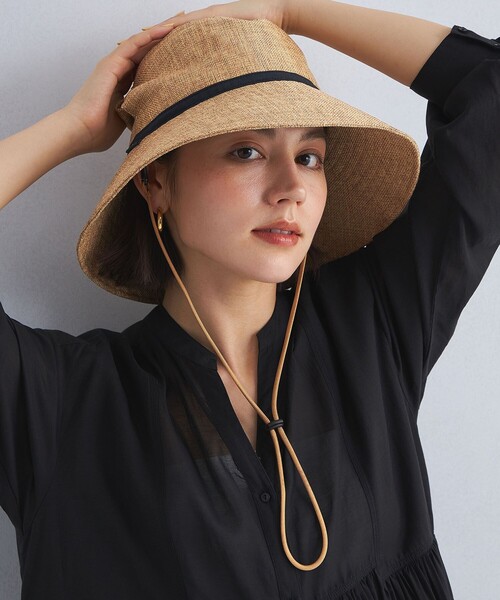 green label relaxing（グリーンレーベルリラクシング）の「【別注】＜コカゲル＞ シートワイド ハット（ハット・レディース・モカ/ナチュラル/ブラック・M/L）」の8枚目の写真