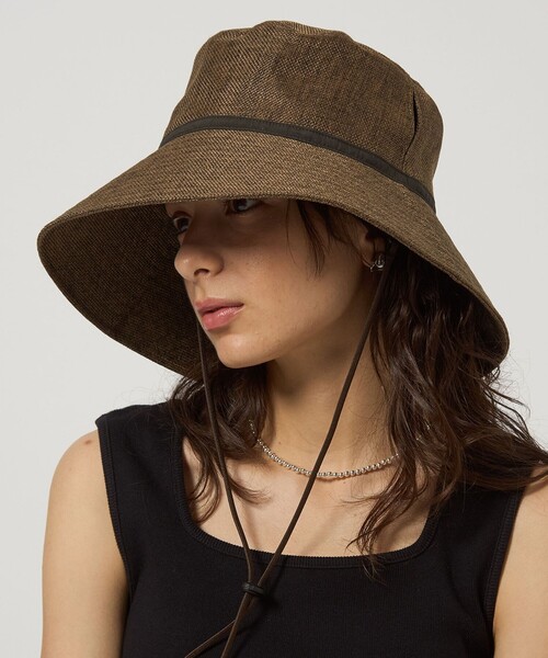 green label relaxing（グリーンレーベルリラクシング）の「【別注】＜コカゲル＞ シートワイド ハット（ハット・レディース・モカ/ナチュラル/ブラック・M/L）」の10枚目の写真