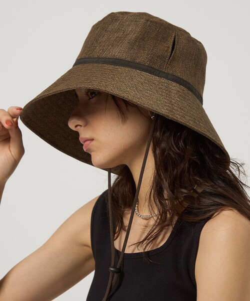 green label relaxing（グリーンレーベルリラクシング）の「【別注】＜コカゲル＞ シートワイド ハット（ハット・レディース・モカ/ナチュラル/ブラック・M/L）」の12枚目の写真