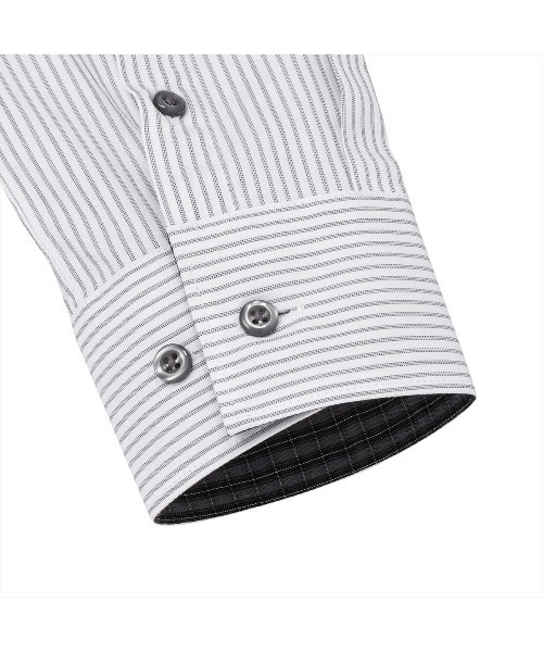 TOKYO SHIRTS（トウキョウシャツ）の「透け防止 形態安定ノーアイロン ワイド 長袖ビジネスワイシャツ（ビジネスシャツ・レディース・ブルー・M/L/XL/XS/LL/S）」の4枚目の写真