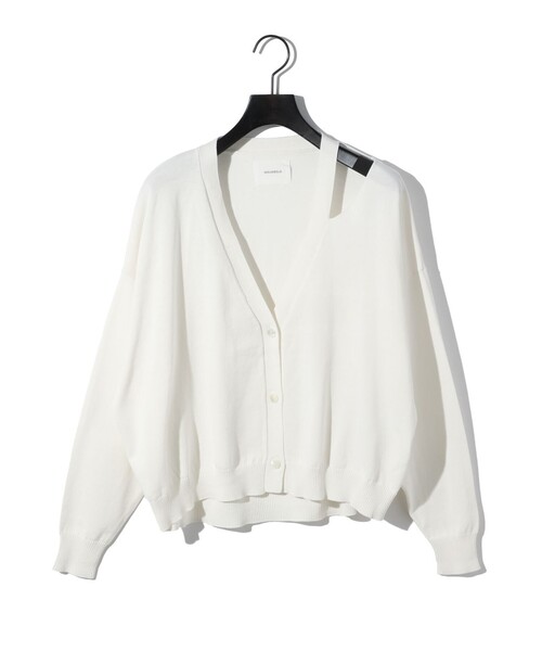 カーディガン MIDIUMISOLID for Ladies カットアウトネックワイドカーディガン レディース セール】MIDIUMISOLID for Ladies カットアウトネックワイド