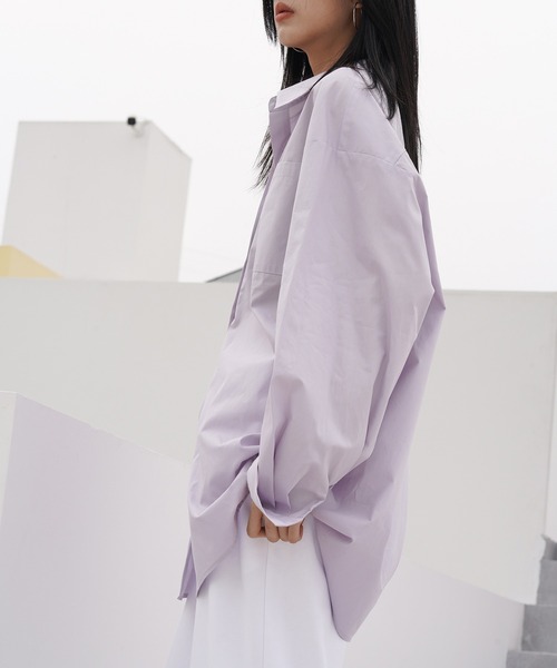 c.u.l（シーユーエル）の「ワイドスリーブパステルカラーシャツ EM25s021【EIGHTHMONTH】（シャツ/ブラウス・レディース・パープル/ピンク/ブルー・M）」の8枚目の写真
