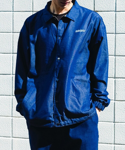 ELEMENT（エレメント）の「ELEMENT メンズ MR CARTER JACKET ジャケット 【2025年春夏モデル】/エレメントドローコード付きコーチジャケット（ブルゾン・メンズ・ライトインディゴブルー/ブラック系その他/インディゴブルー・X-LARGE/MEDIUM/LARGE）」の2枚目の写真