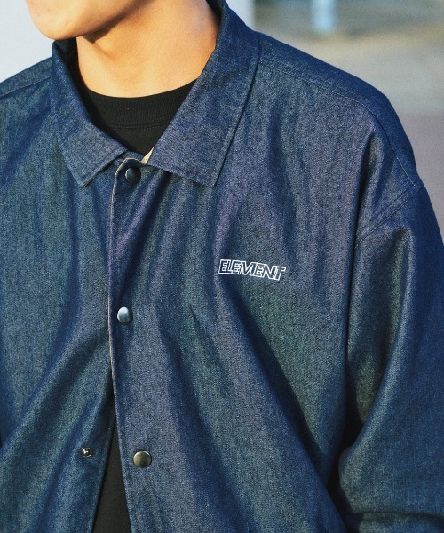 ELEMENT（エレメント）の「ELEMENT メンズ MR CARTER JACKET ジャケット 【2025年春夏モデル】/エレメントドローコード付きコーチジャケット（ブルゾン・メンズ・ライトインディゴブルー/ブラック系その他/インディゴブルー・X-LARGE/MEDIUM/LARGE）」の12枚目の写真