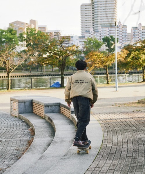 ELEMENT（エレメント）の「ELEMENT メンズ MR CARTER JACKET ジャケット 【2025年春夏モデル】/エレメントドローコード付きコーチジャケット（ブルゾン・メンズ・ライトインディゴブルー/ブラック系その他/インディゴブルー・X-LARGE/MEDIUM/LARGE）」の10枚目の写真