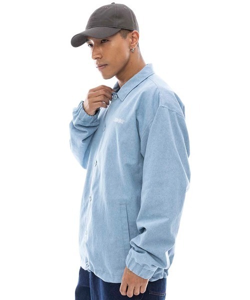 ELEMENT（エレメント）の「ELEMENT メンズ MR CARTER JACKET ジャケット 【2025年春夏モデル】/エレメントドローコード付きコーチジャケット（ブルゾン・メンズ・ライトインディゴブルー/ブラック系その他/インディゴブルー・X-LARGE/MEDIUM/LARGE）」の4枚目の写真