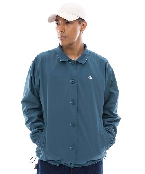 ELEMENT（エレメント）の「ELEMENT メンズ MR CARTER JACKET ジャケット 【2025年春夏モデル】/エレメントドローコード付きコーチジャケット（ブルゾン・メンズ・ライトインディゴブルー/ブラック系その他/インディゴブルー・X-LARGE/MEDIUM/LARGE）」の6枚目の写真
