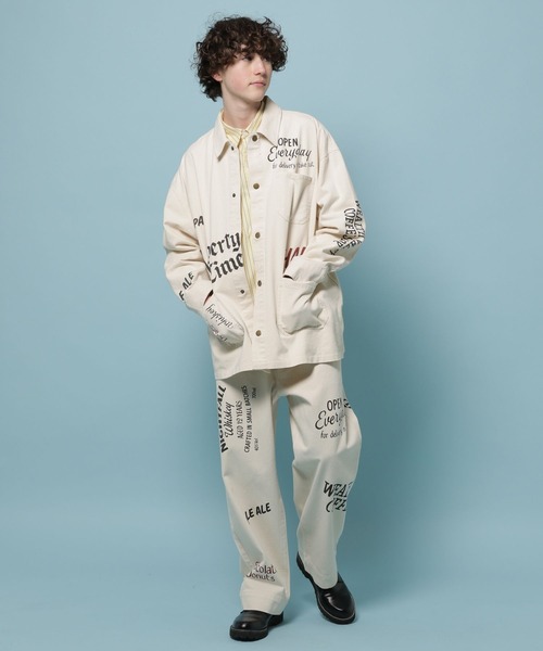 niko and...（ニコアンド）の「【LETTERBOY(レターボーイ)】コラボ落書きプリントパンツ（その他パンツ・メンズ・ナチュラル/ブラウン・MEDIUM/LARGE）」の8枚目の写真