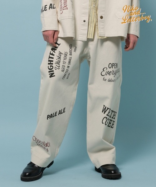 niko and...（ニコアンド）の「【LETTERBOY(レターボーイ)】コラボ落書きプリントパンツ（その他パンツ・メンズ・ナチュラル/ブラウン・MEDIUM/LARGE）」の11枚目の写真