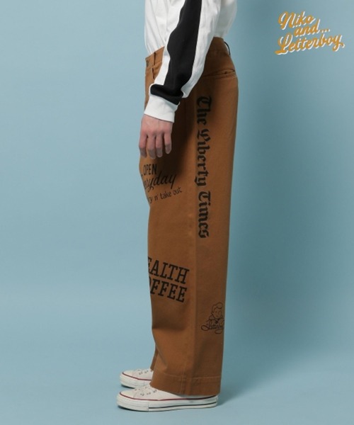 niko and...（ニコアンド）の「【LETTERBOY(レターボーイ)】コラボ落書きプリントパンツ（その他パンツ・メンズ・ナチュラル/ブラウン・MEDIUM/LARGE）」の15枚目の写真