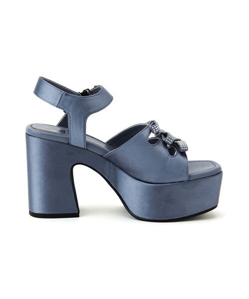 SY UNITED ARROWS(シーユナイテッドアローズ)の「<SY>3ビジューリボン サンダル100●↑(サンダル・レディース・シルバー/ライトブルー/ブラック・25cm/24.5cm/24cm/23.5cm/23cm/22.5cm)」の6枚目の写真