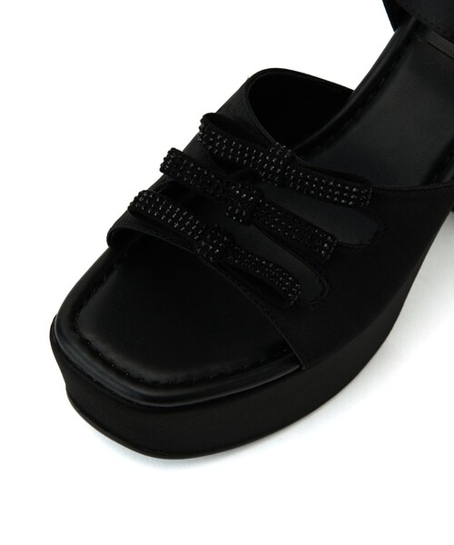 SY UNITED ARROWS(シーユナイテッドアローズ)の「<SY>3ビジューリボン サンダル100●↑(サンダル・レディース・シルバー/ライトブルー/ブラック・25cm/24.5cm/24cm/23.5cm/23cm/22.5cm)」の16枚目の写真