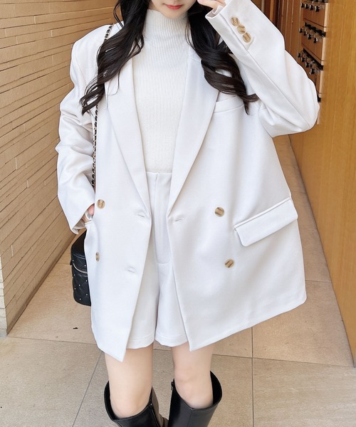 INGNI（イング）の「BIGテーラード／ジャケット（テーラードジャケット・レディース・アイボリー/ブラック/グレー・M）」の13枚目の写真