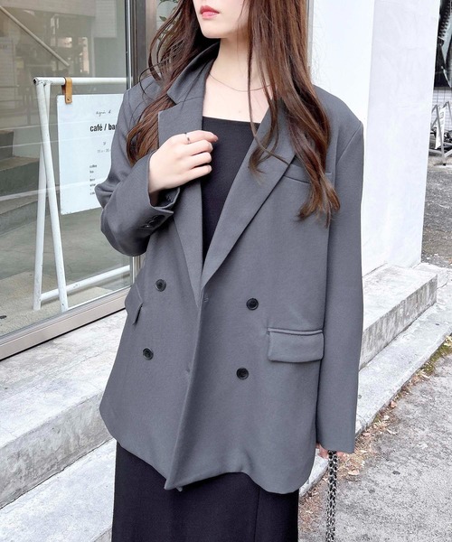 INGNI（イング）の「BIGテーラード／ジャケット（テーラードジャケット・レディース・アイボリー/ブラック/グレー・M）」の19枚目の写真