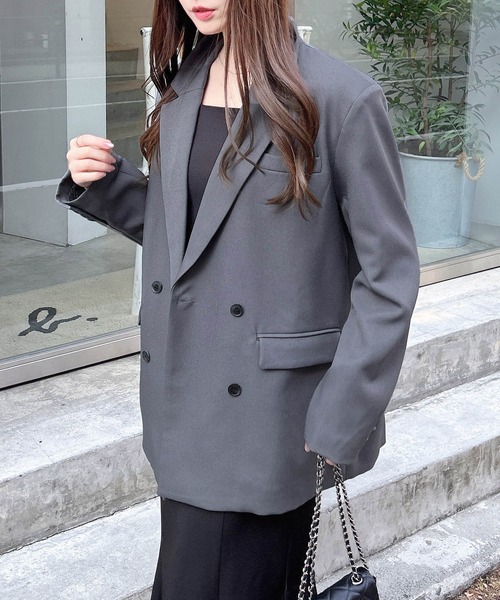 INGNI（イング）の「BIGテーラード／ジャケット（テーラードジャケット・レディース・アイボリー/ブラック/グレー・M）」の20枚目の写真