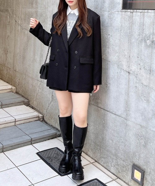 INGNI（イング）の「BIGテーラード／ジャケット（テーラードジャケット・レディース・アイボリー/ブラック/グレー・M）」の8枚目の写真