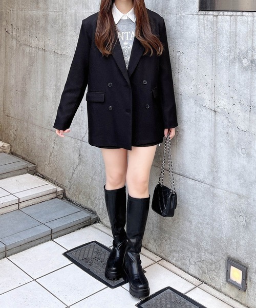 INGNI（イング）の「BIGテーラード／ジャケット（テーラードジャケット・レディース・アイボリー/ブラック/グレー・M）」の9枚目の写真