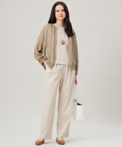 自由区(ジユウク)の「LIPストレッチワイドストレート パンツ(その他パンツ・レディース・ブラック系/ベージュ系/アイボリー系・38/40/36/42)」の14枚目の写真