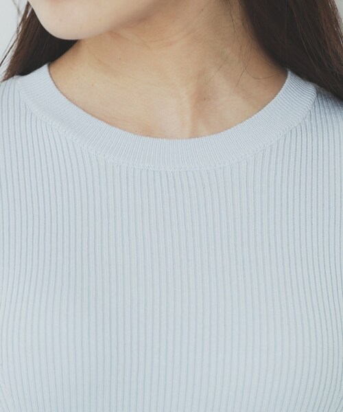 index（インデックス）の「チュールレーススカートドッキングワンピース【洗濯機洗い可】（ワンピース・レディース・ナチュラル/チャコールグレー/サックスブルー/パープル系1・42/40/38/36）」の7枚目の写真