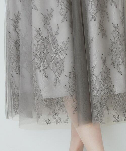 index（インデックス）の「チュールレーススカートドッキングワンピース【洗濯機洗い可】（ワンピース・レディース・ナチュラル/チャコールグレー/サックスブルー/パープル系1・42/40/38/36）」の10枚目の写真